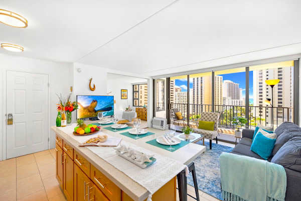 Dining area for up to four people