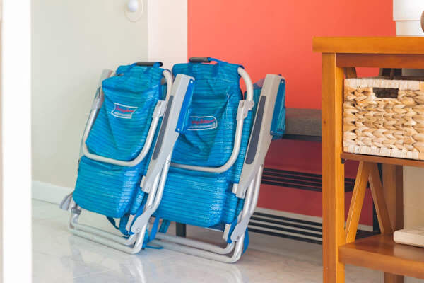 We provide 2 beach chairs.