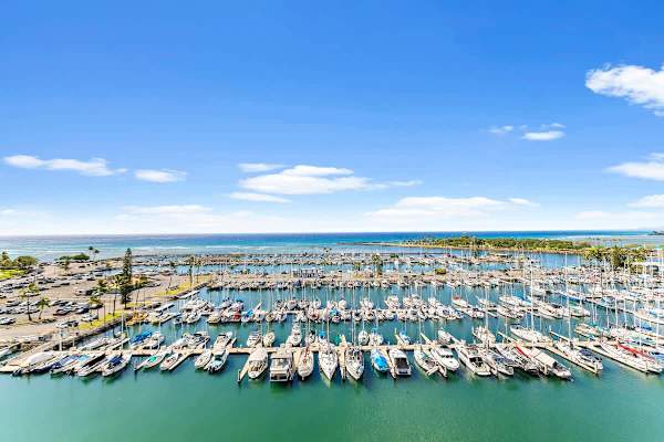 Ocean and marina views from your balcony