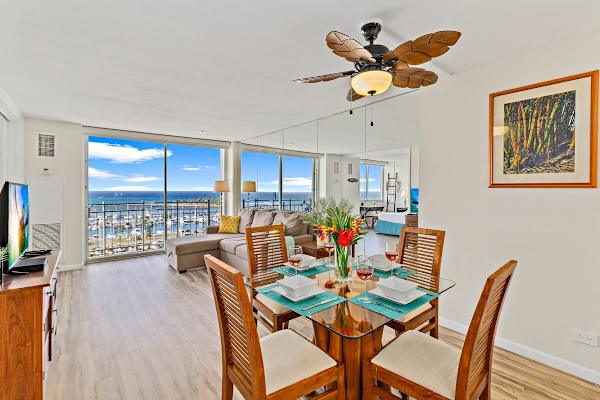 Dining area for up to four people