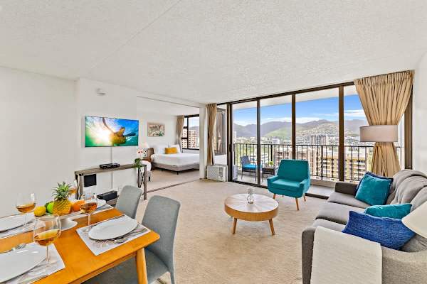 Enjoy your stay in this condo with a beautiful mountain view.