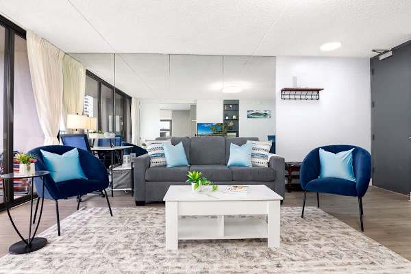 Sleeper sofa in the living area