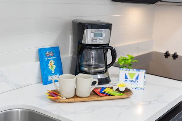 Coffee station in the kitchen