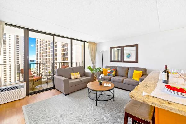 Modern, stylish apartment with a stunning ocean view