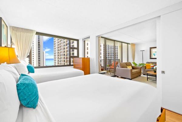 Bedroom comes with sliding door that can be closed for privacy