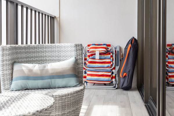 We provide 2 beach chairs for guests' use