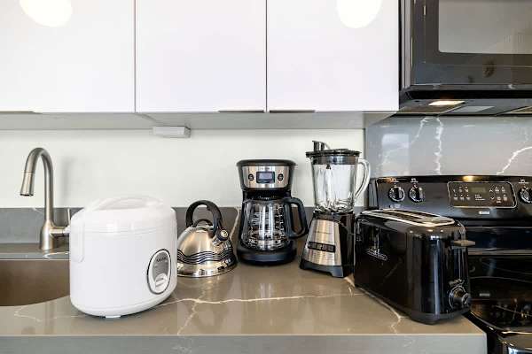 Kitchen with appliances available
