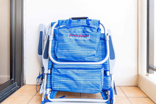 We provide 2 beach chairs!
