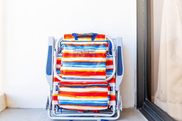We provide 2 beach chairs!