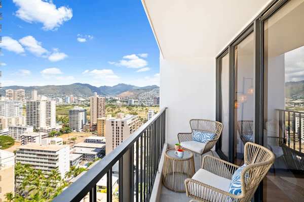 Mountain views from your balcony (right side)!