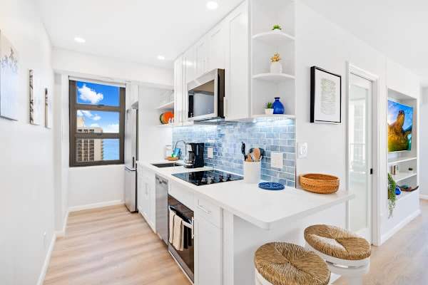 The fully equipped kitchen is perfect for your culinary needs!