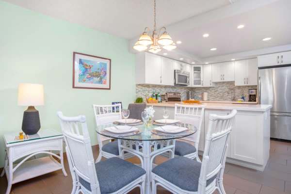 Take your breakfast, lunch, and dinner at your dining area with 4 seats.