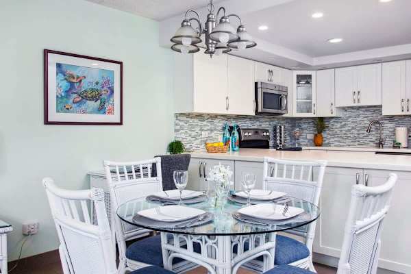 Take your breakfast, lunch, and dinner at your dining area with 4  seats.