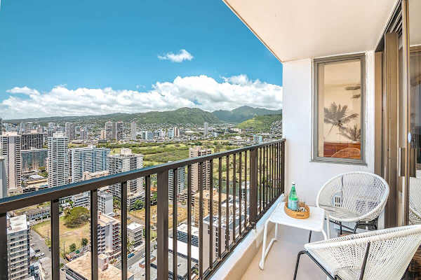 Enjoy the view from your balcony. 