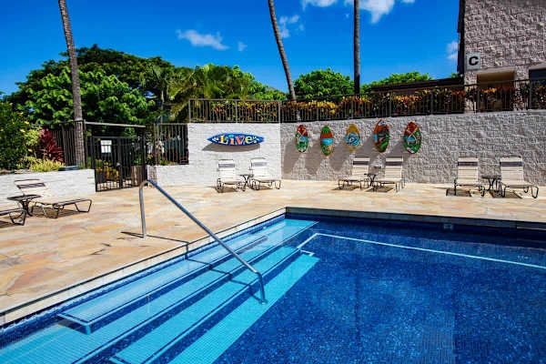 Have a dip in the swimming pool area!