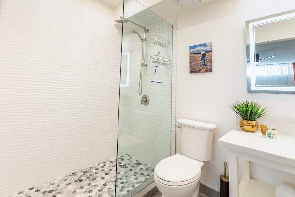 Bathroom ensuite with walk in shower