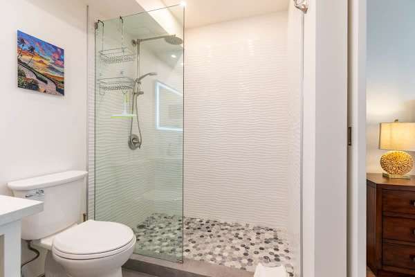 Bathroom with walk in shower