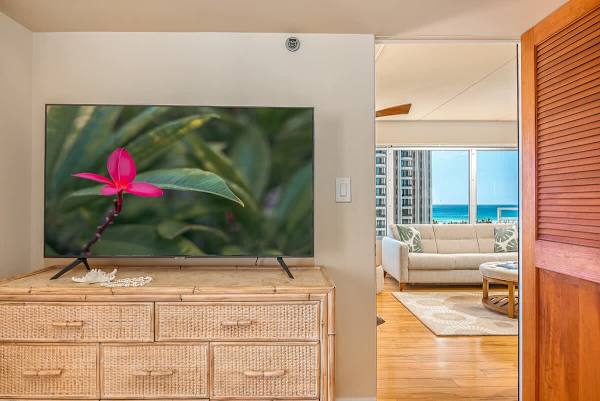 You can also enjoy relaxing while watching a movie in your master bedroom.