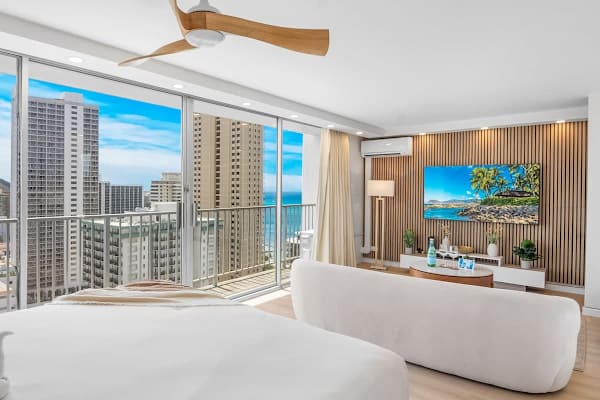 Your condo has a beautiful city and ocean view!