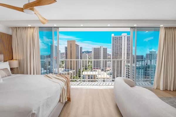 Your condo has a beautiful city and ocean view!