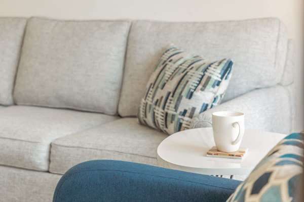 A pull-out sleeper sofa in your living room