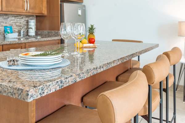Enjoy shared meals in your dining area with 4 bar stools.