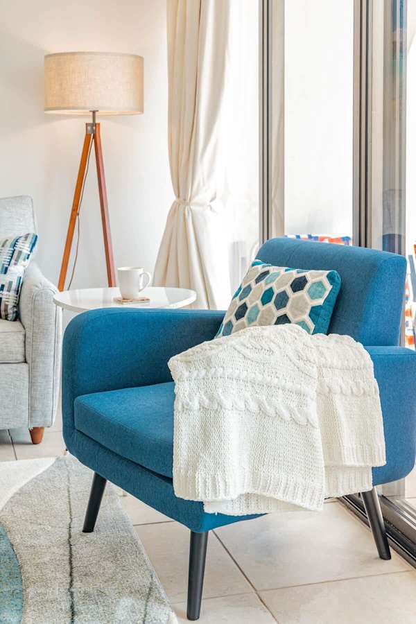 Accent chair in the living room.