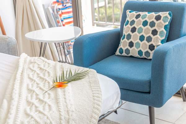 A pull-out sleeper sofa in your living room