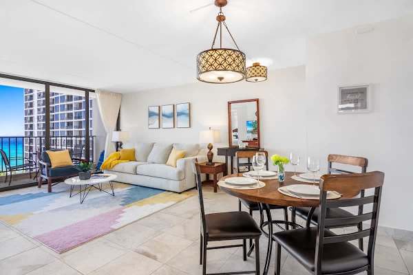 Your dining area with a table and 4 chairs perfect for shared meals.