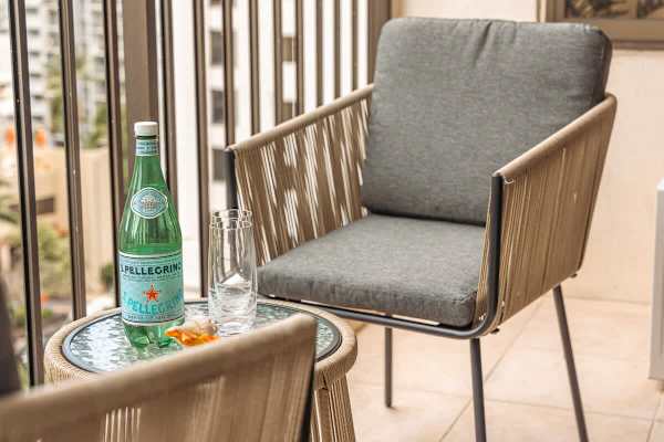 Patio set on your balcony.
