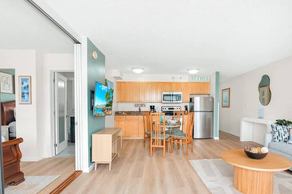 Overview of your living, dining, and kitchen areas.