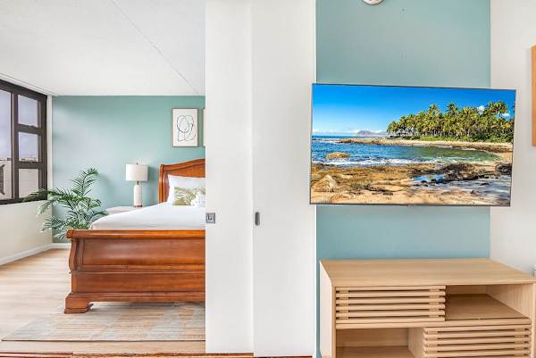 Your 50'' smart TV in the living room.