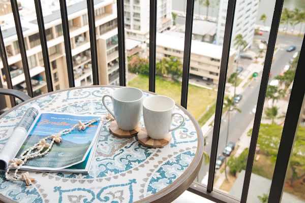 Have coffee or wine on your balcony with beautiful city and mountain views.