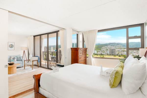 Your bedroom has a sliding door for your convenience and privacy.