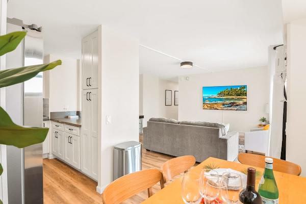 Dining and kitchen area.