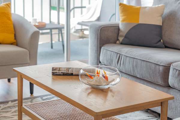 Coffee table on your balcony.