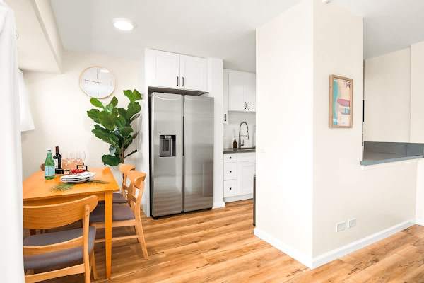 Dining and kitchen area.
