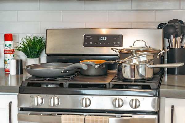 Kitchen utensils are provided for your culinary needs.