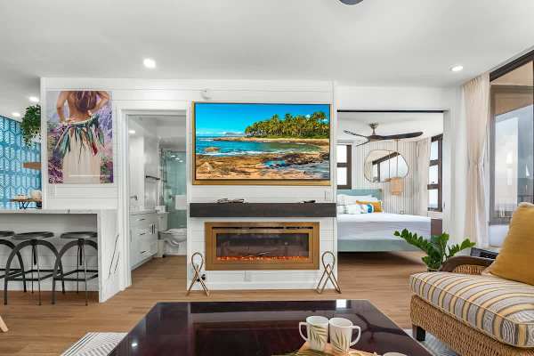 Enjoy watching your favorite TV shows, or movies on your 65'' smart TV.
