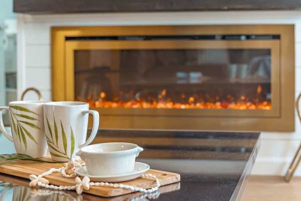 Electric fireplace in your living room.
