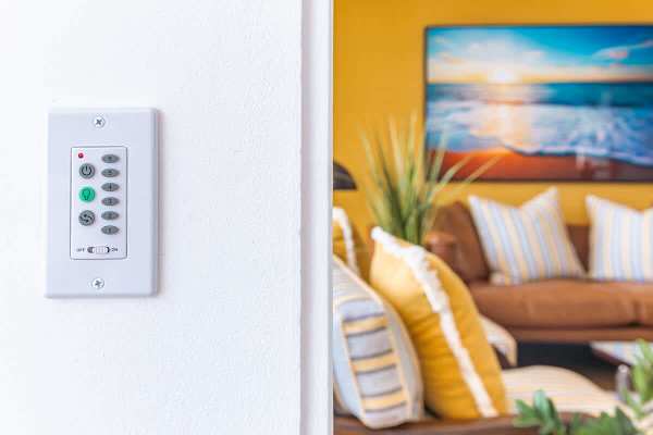 Ceiling fan switch.