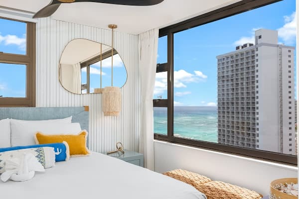 Stunning ocean view from your bedroom.