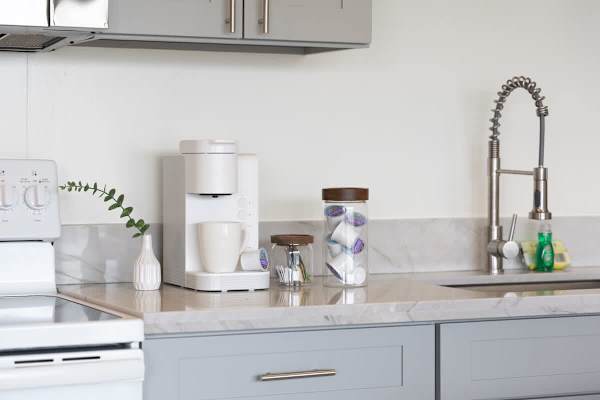 Coffee station in the kitchen
