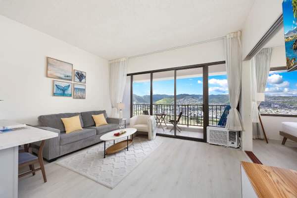 Enjoy great mountain views from the living room