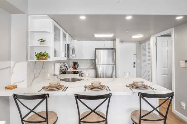 Kitchen and dining area perfect for shared meals.