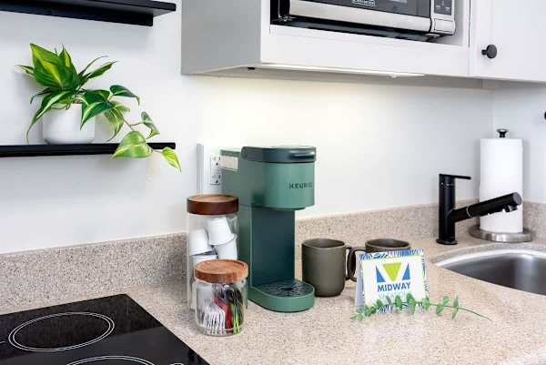 Coffee station in the unit