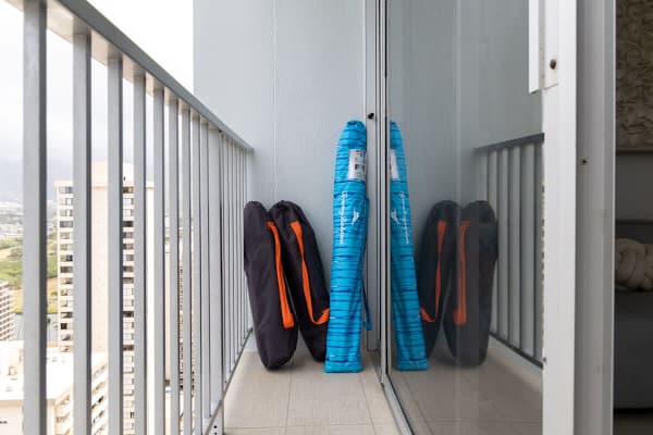 We provide 2 beach chairs and a beach umbrella for guests' use