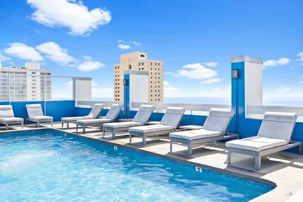 Swimming pool on the rooftop