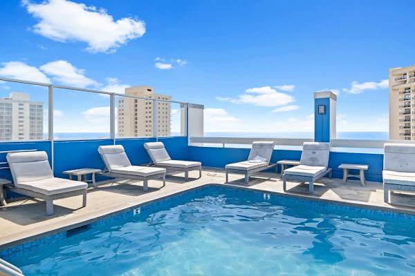Swimming pool on the rooftop