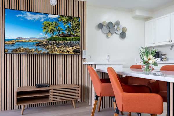 There is a TV for your entertainment